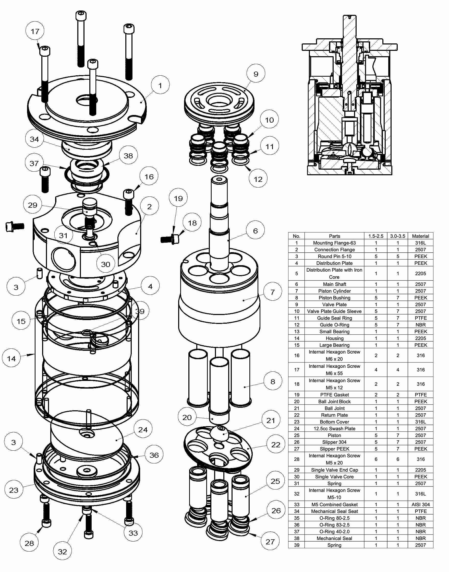 Axial Piston High Pressure Pump HPS 1.5~3.5