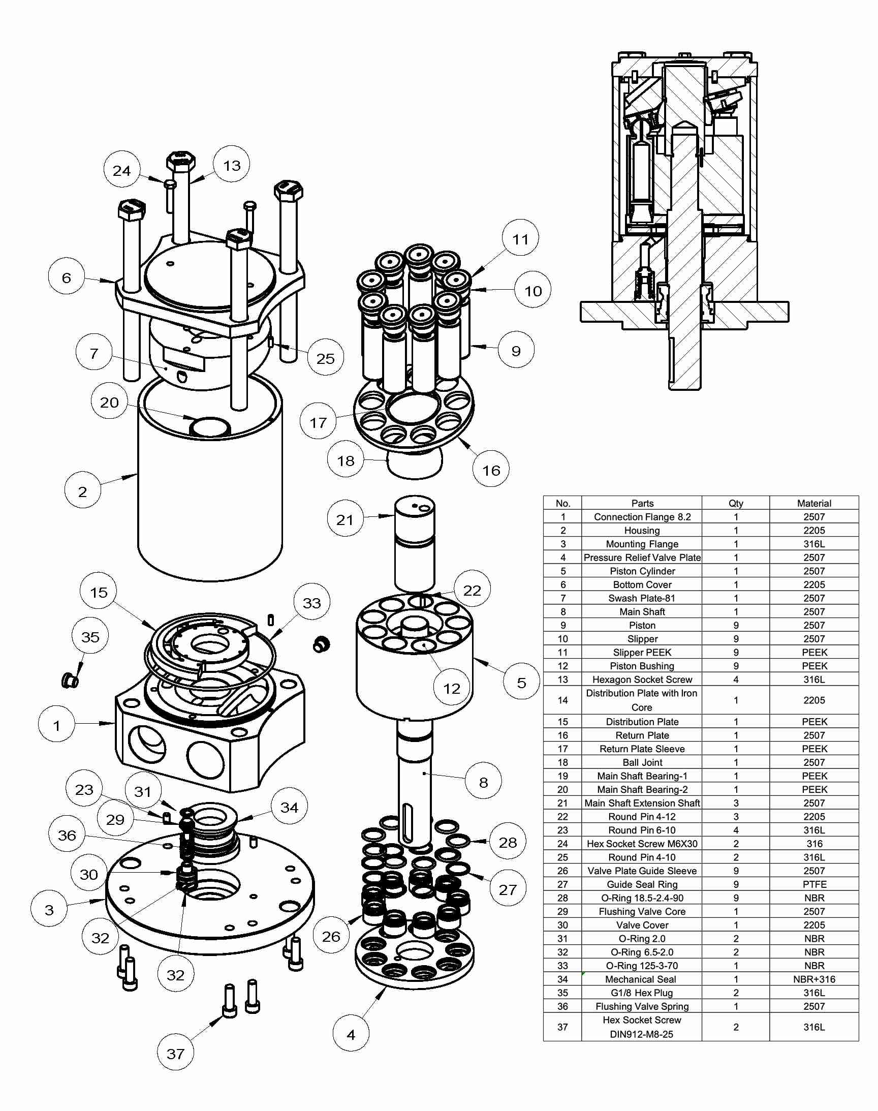 Axial Piston High Pressure Pump HPS 5.1~10.2