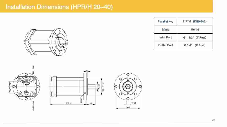 Water Mist Pump HPR:H 20 40 2.020