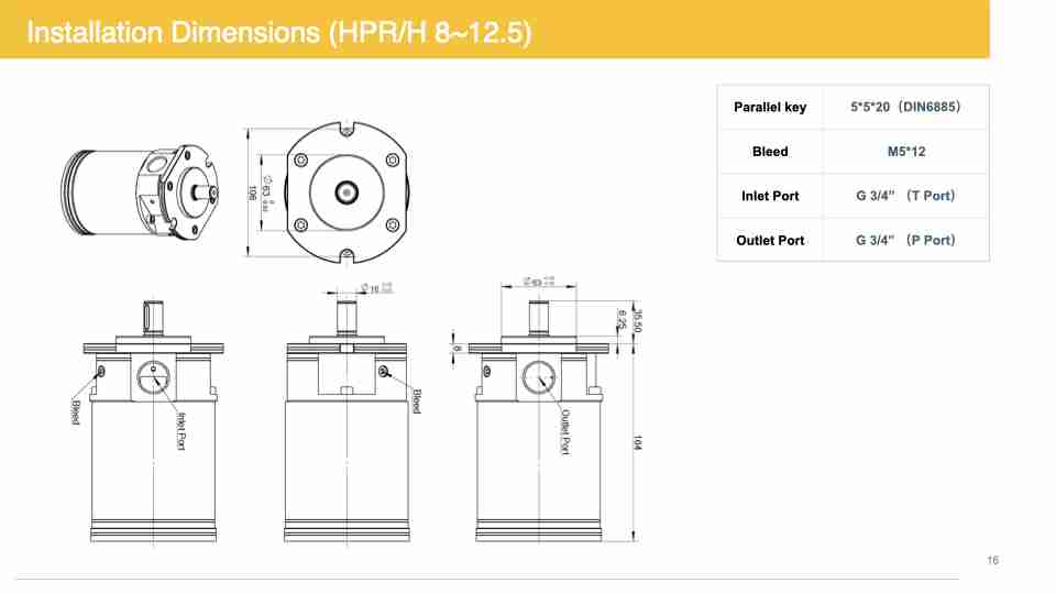 Water Mist Pump HPR:H 8~12.5 2.016