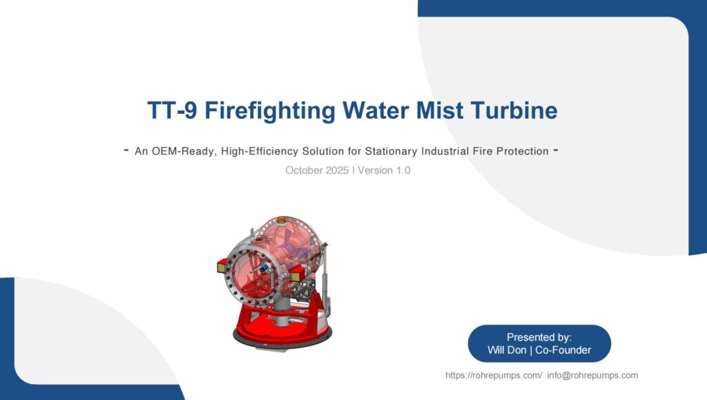 TT 9 water mist turbine RohrePumps